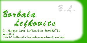 borbala lefkovits business card